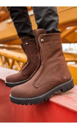 CH027 Süet ST Erkek Bot KAHVE