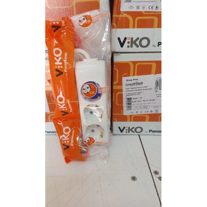 Grup Priz 3lü 2 MT VİKO