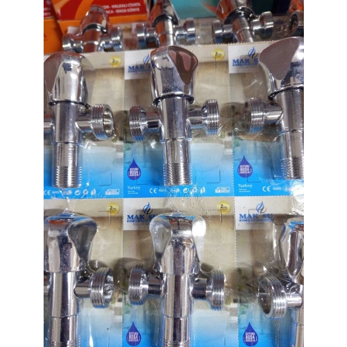 İnox Çiftli Çamaşır Musluğu Vakumlu