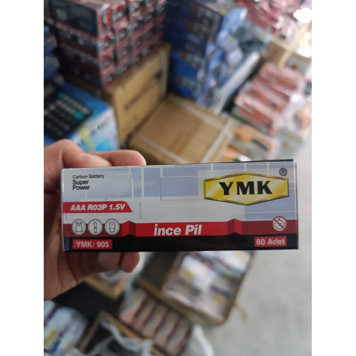 İnce Pil AAA R03P 1.5V YMK-905 pk:60ad