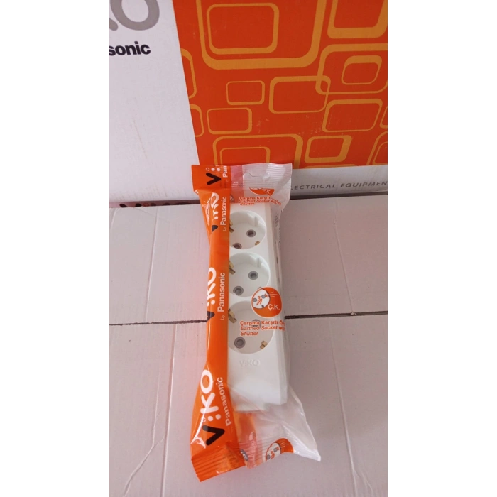 3lü Klemensli Topraklı Priz VİKO Ç.K