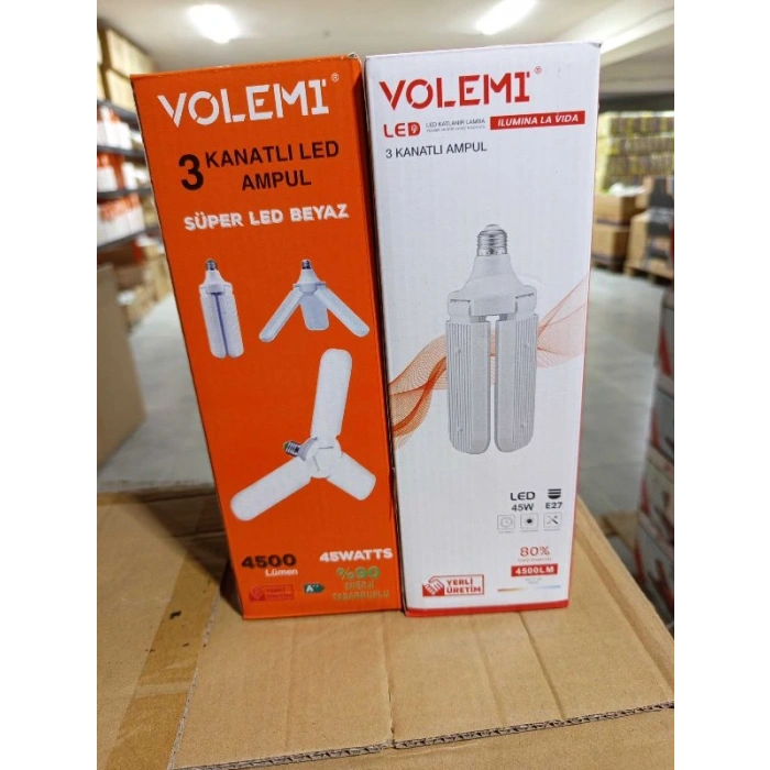 3 KANATLI  AMPUL VOLEMİ 4500LM BEYAZ