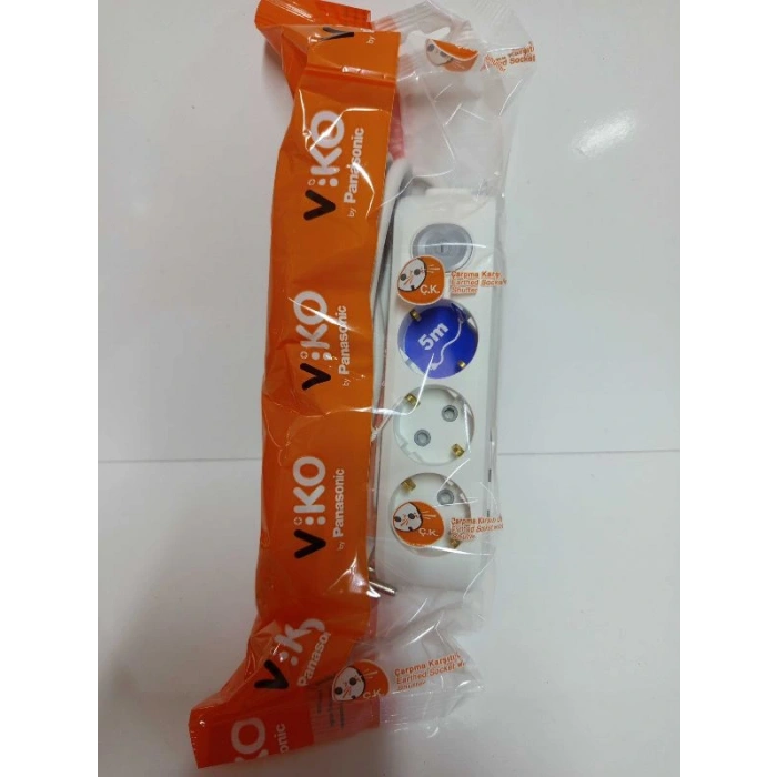 Grup Priz 3lü 5 MT Anahtarlı Ç.K VİKO