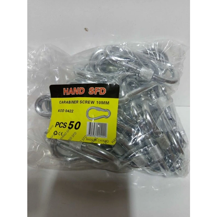 Karabina Vidalı 10MM 50 Adet