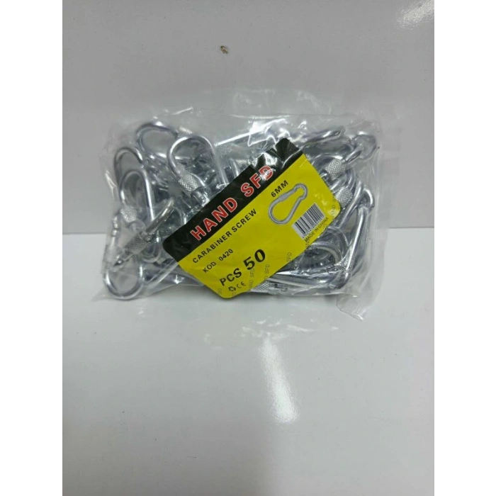 Karabina Vidalı 6MM 50 Adet