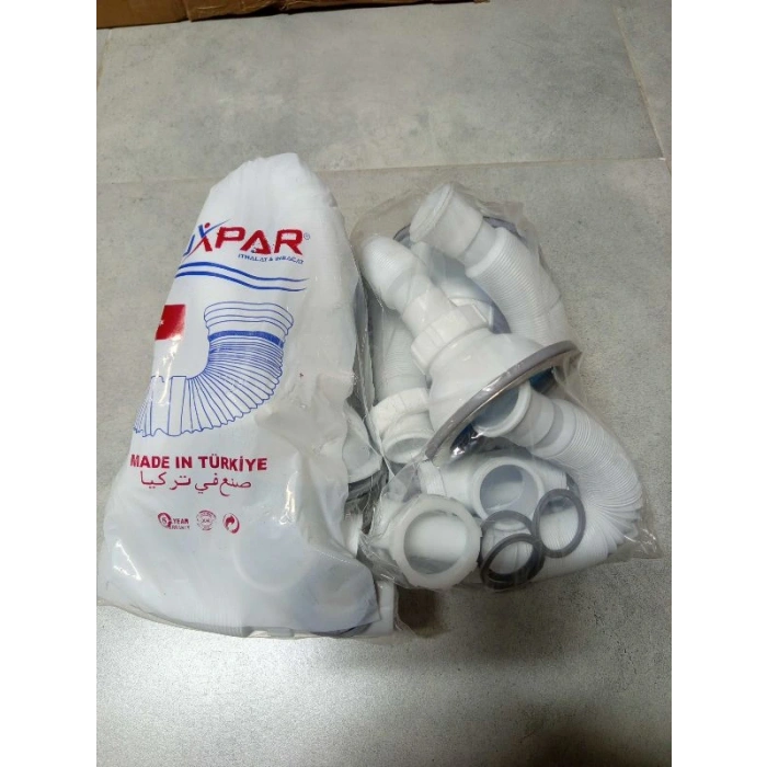 ÇİFT KAFALI ÇÖPMAK  KÖRÜKLÜ EVYE SİFONU SCP003