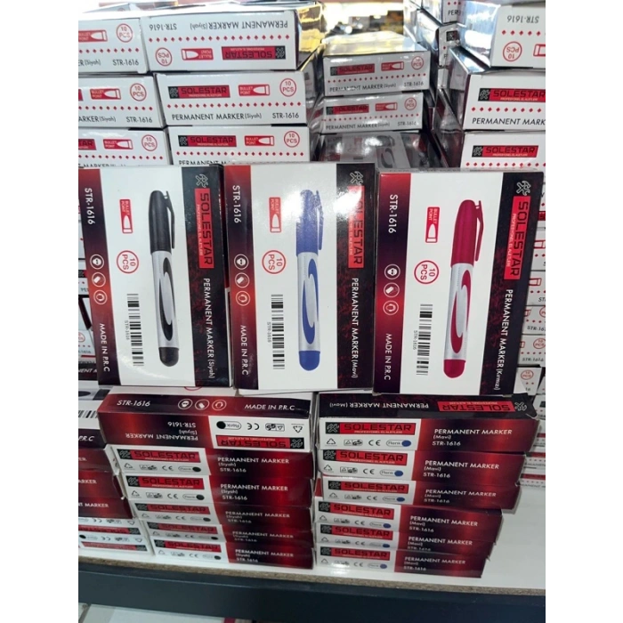 Marker KOLİ Kalem Siyah-Mavi-Kırmızı Karışık STR-1616