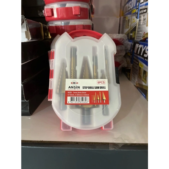 MATKAP UÇLU KADEMELİ SETİ 6 LI DİŞ AÇMA PROFESYONEL