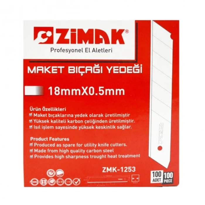 Maket Bıçağı Yedek Ağız 0,50MM (100Lü) ZMK-1253