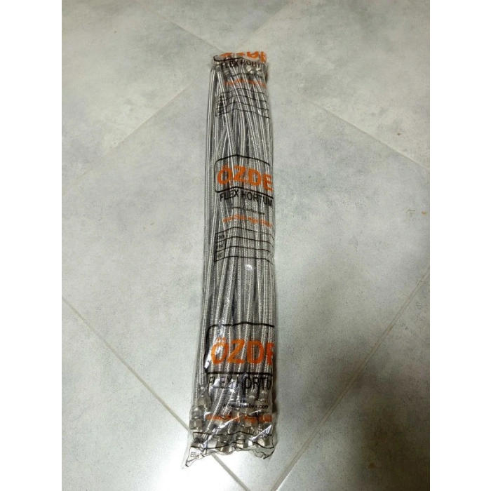 Çelik Flex Klozet 70CM Prinç Başlıklı