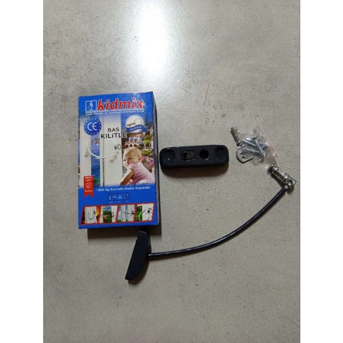 Kidmix Çocuk Emniyet Kilidi Halatlı Antrasit Gri