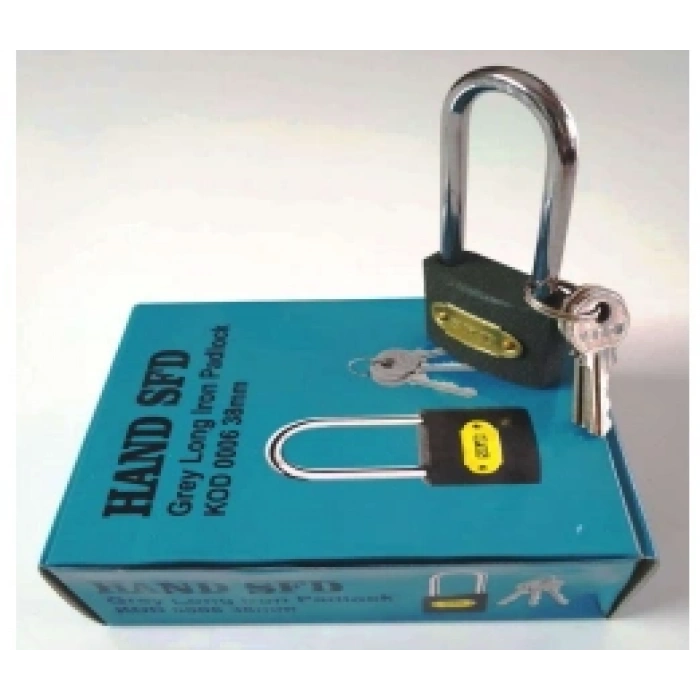 Gri Uzun Asma Kilit 63MM