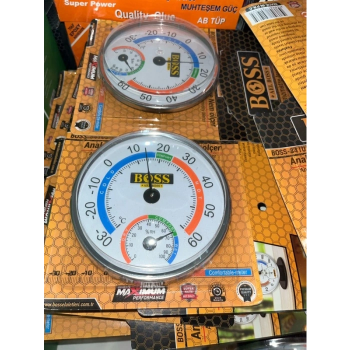 ANALOG TERMOMETRE ISI VE NEM ÖLÇER