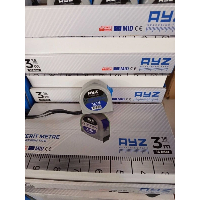 Ayz Şerit Metre Gri 3*16