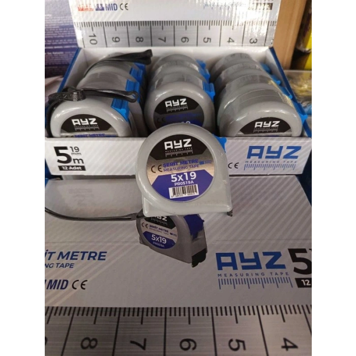 Ayz Şerit Metre Gri 5*19