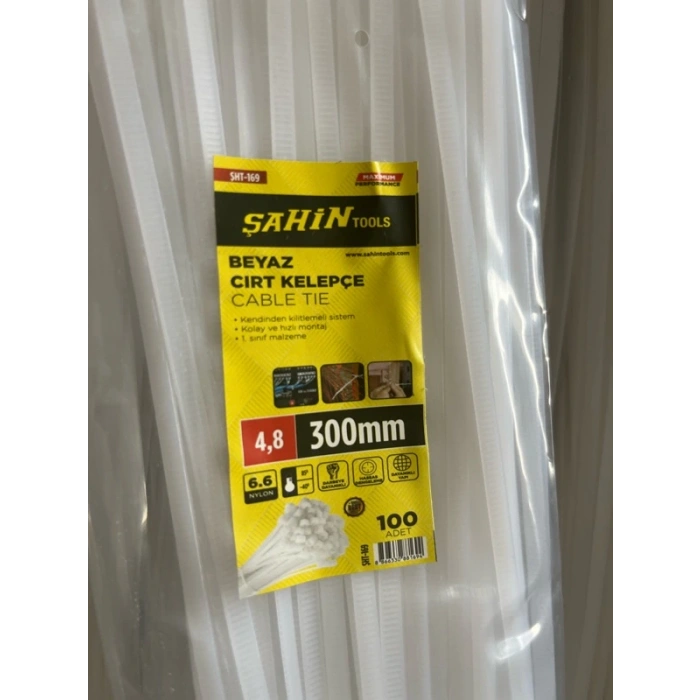 CIRT KELEPÇE BEYAZ 4,8X300MM ŞHT-169