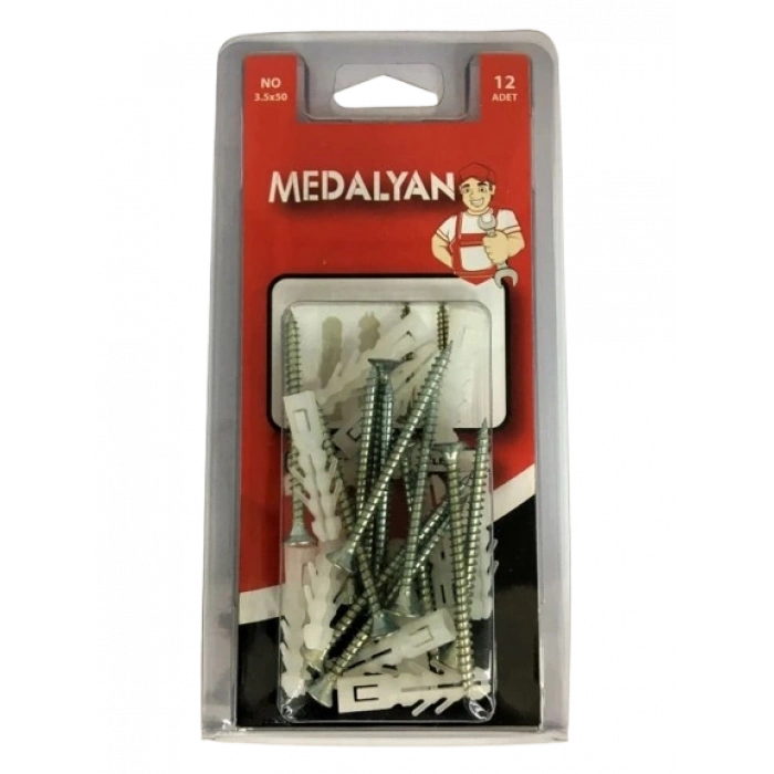DL-33 3.5X50 DUBELLİ VİDA (MEDALYAN SET)  PK:24