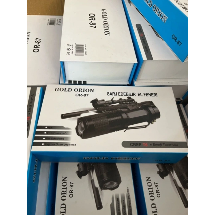 EL VE SİLAH FENERİ GOLD ORİON OR-87 ŞARJLI