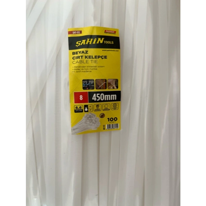 ŞHT 172 8X450MM CIRT KELEPÇE BEYAZ