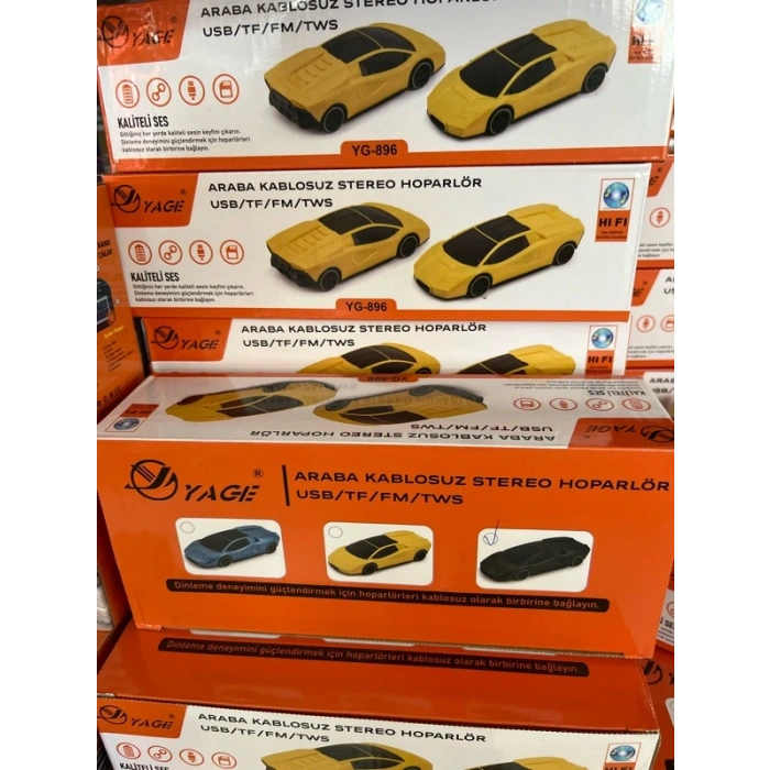 ARABA KABLOSUZ STEREO HOPARLÖR USB/TF/FM/TWS YG-896