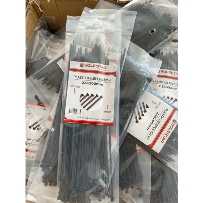 CIRTLI SİYAH PLASTİK KELEPÇE 2.50X200MM STR-2063