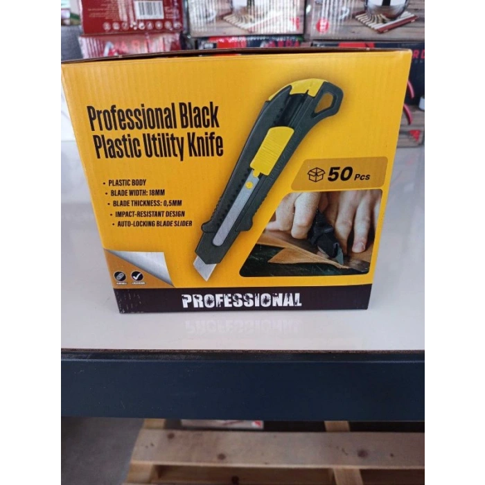 Plastik Maket Bıçağı Profesyonel Siyah KUP8208