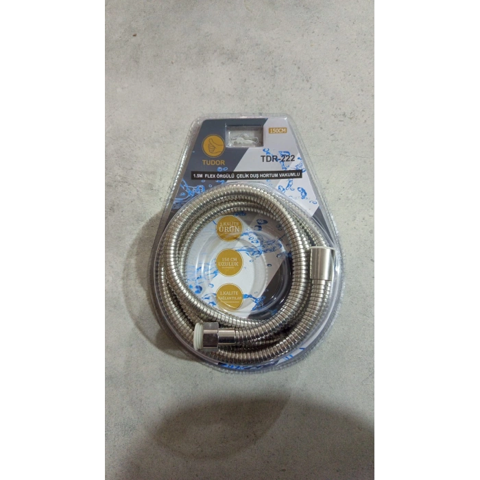 Duş Hortumu Çelik Örgülü Flex Vakumlu 1.5MT TDR-222