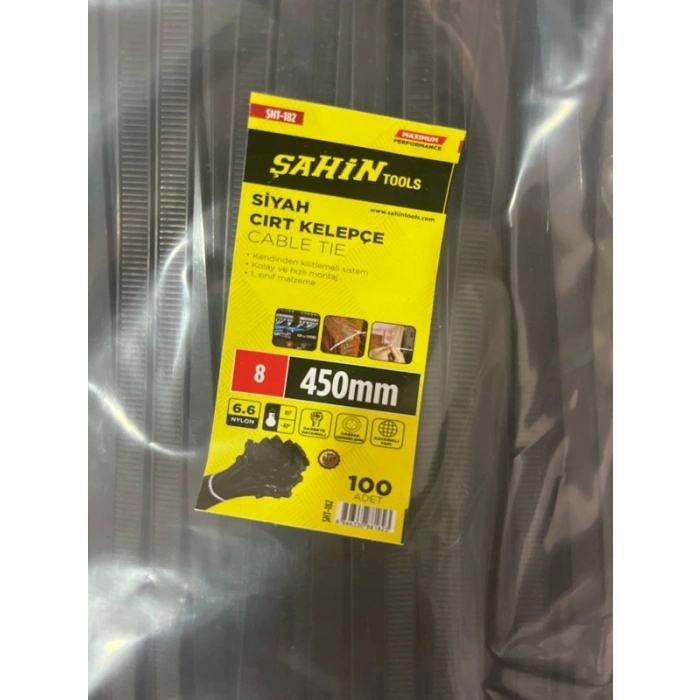 8X450MM CIRT KELEPÇE SİYAH ŞHT-182