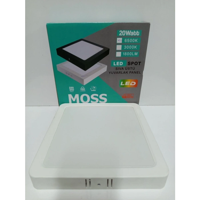 20w Sıva Üstü Kare Beyaz Armatür