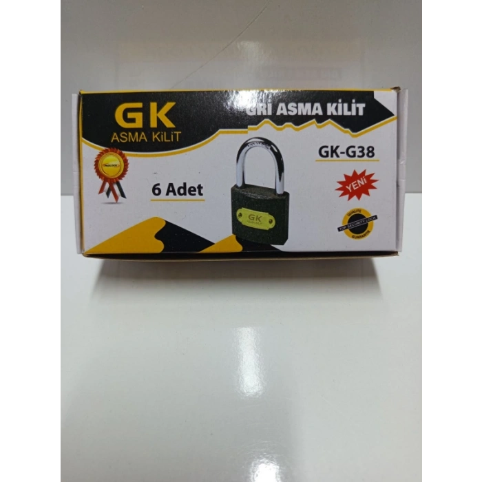 GK 38MM Gri Asma Kilit (12 Adet)