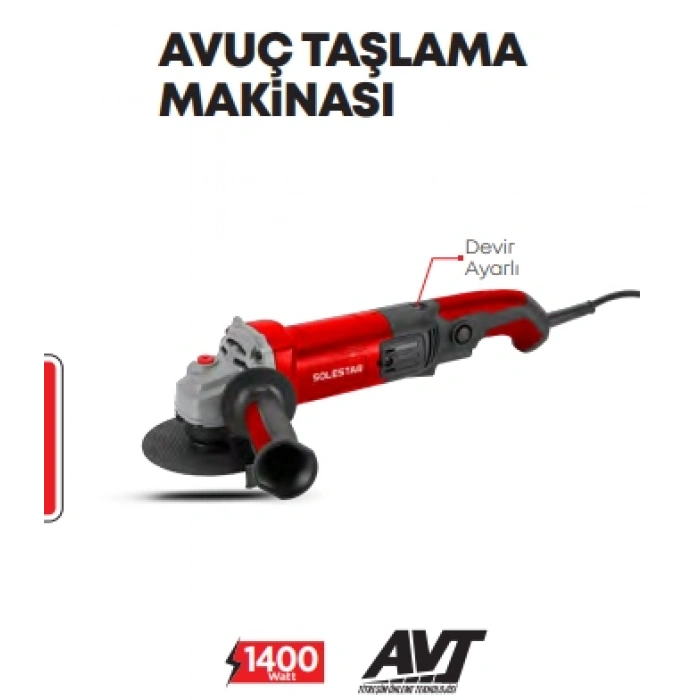 AVUÇ TAŞLAMA MAKİNASI 125MM 1400W STR-1948
