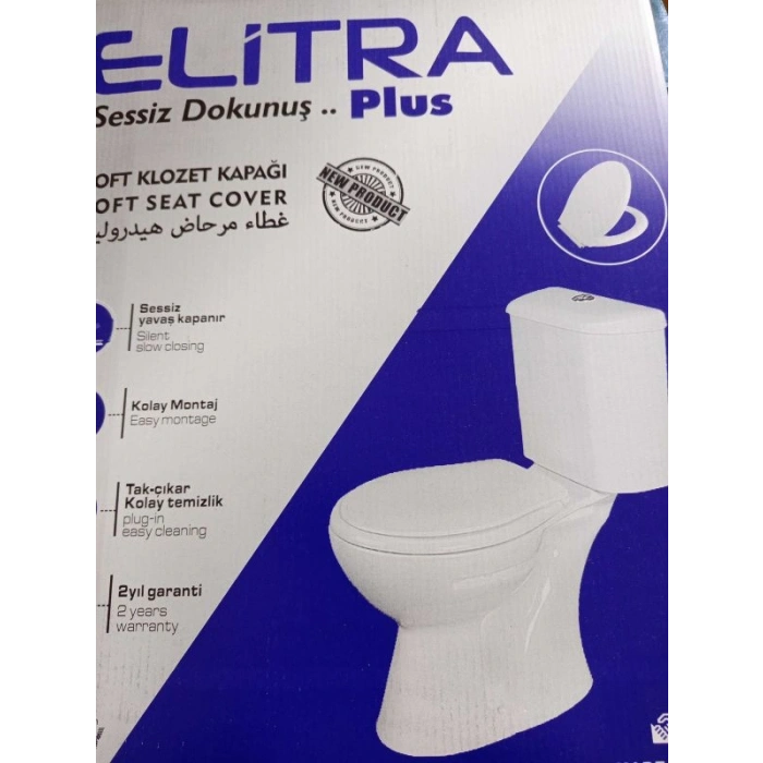 Elitra Plus Klozet Kapağı Yavaş Kapanan