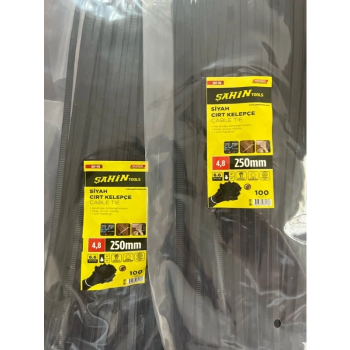 4,8X250MM CIRT KELEPÇE SİYAH PLASTİK  ŞHT-178