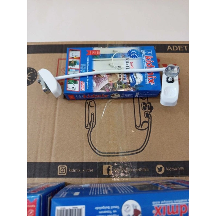 Kidmix Çocuk Emniyet Kilidi Halatlı Beyaz