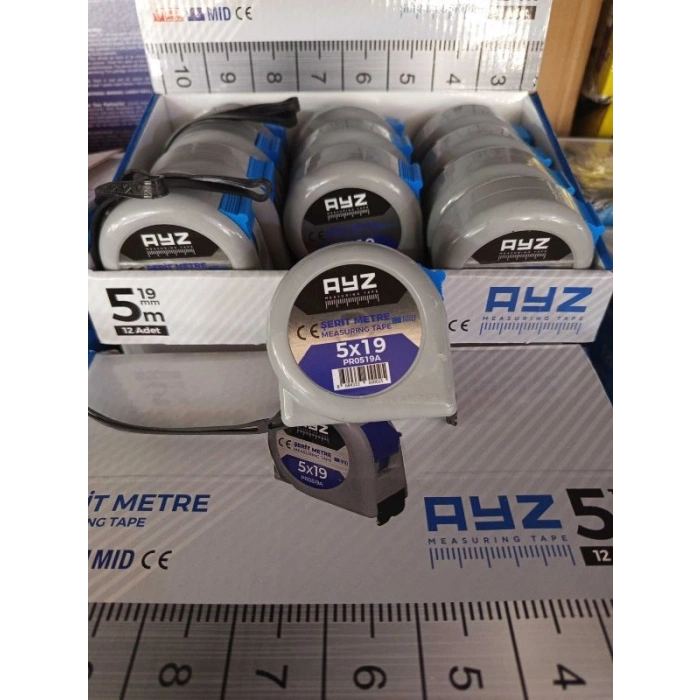 Ayz Şerit Metre Gri 5*19