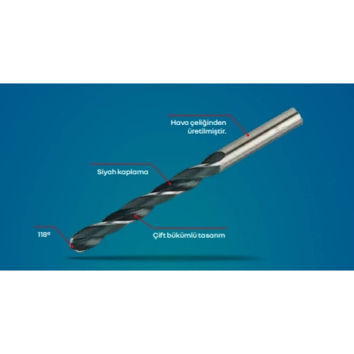 Hss Matkap Ucu Siyah/Beyaz 8MM
