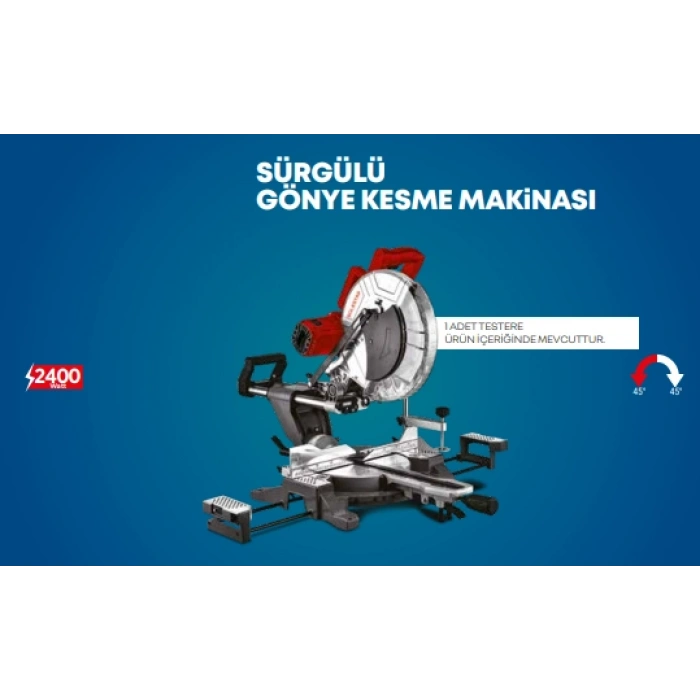 STR-1903 SÜRGÜLÜ GÖNYE KESME MAKİNASI 305MM-2200W 1 K