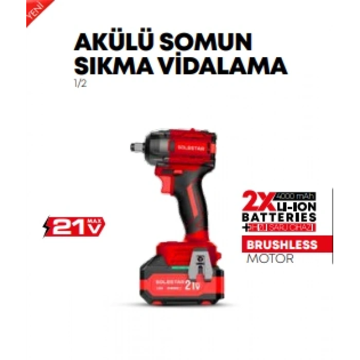 STR-1926 AKÜ.SOMUN SIK.VİDA.1/2 680Nm2*4000MAH BTRY- 5A