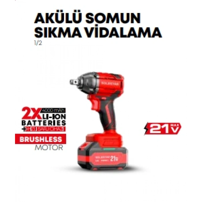 STR-1925 AKÜ.SOMUN SIK.VİDA.1/2 450Nm2*4000MAH BTRY- 5A