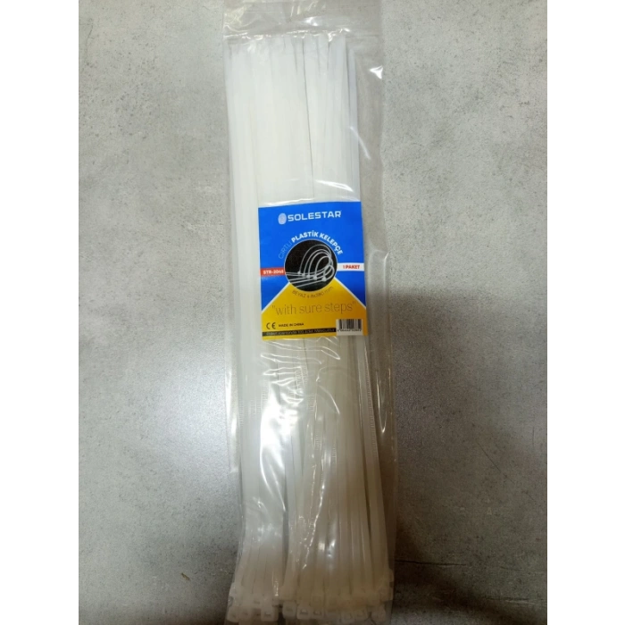 4,80X380MM Cırt Kelepçe Beyaz Plastik STR-2045