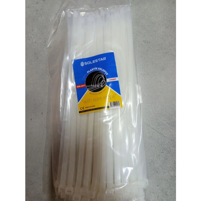 80X300MM Cırt Kelepçe Beyaz Plastik STR-2077