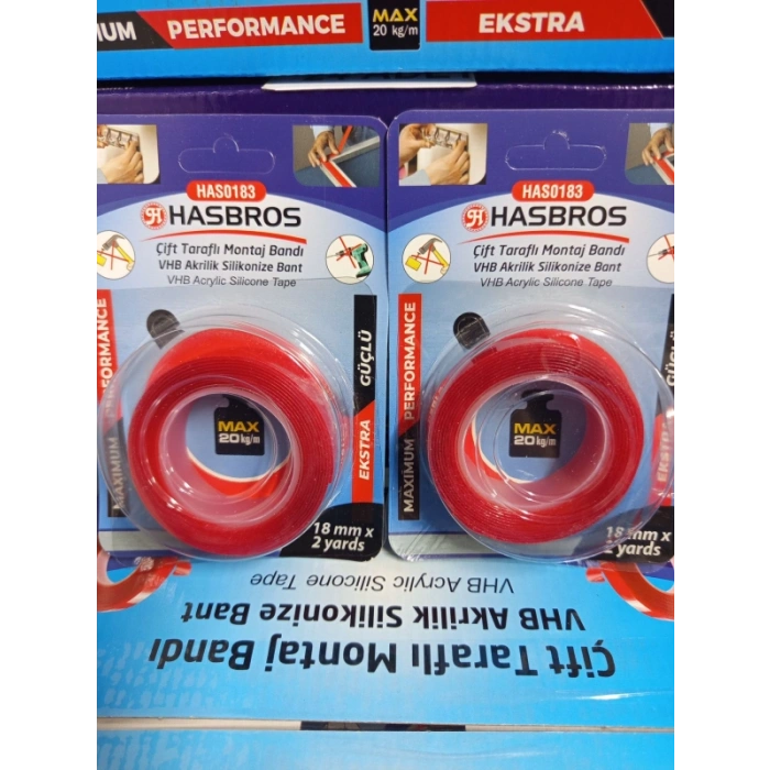 Bant Çift Taraflı Silikonize Vhb 18MM*2MT HAS0183