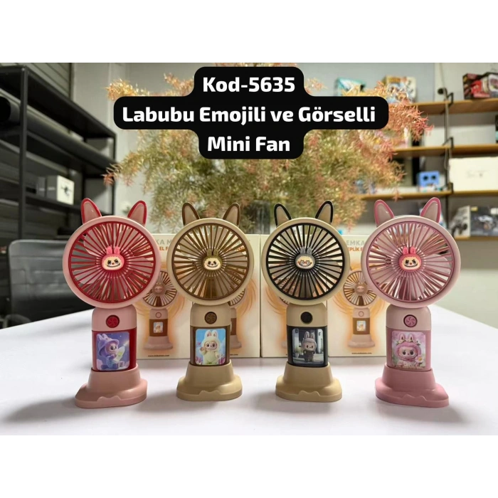 Labubu Resimli Mini Fan 5635