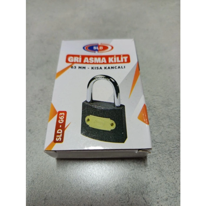 63MM Gri Asma Kilit (12 Adet)