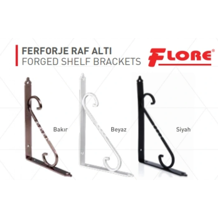 Ferforje Raf Altı Büyük Beyaz