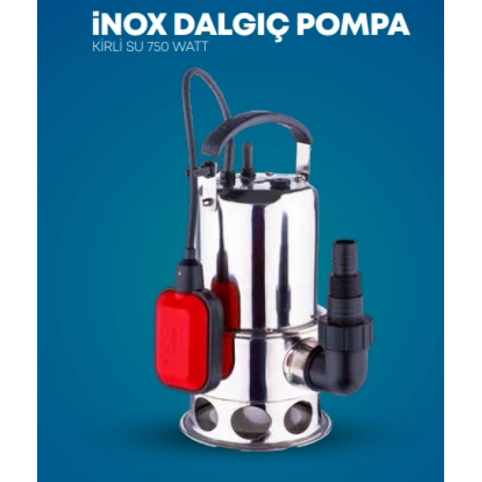 İnox Kirli Su Dalgıç Pompa 750W STR-1787