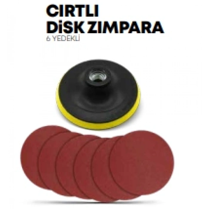 CIRTLI ZIMPARA (6 YEDEKLİ) 115 MM 40P KUM STR-1412