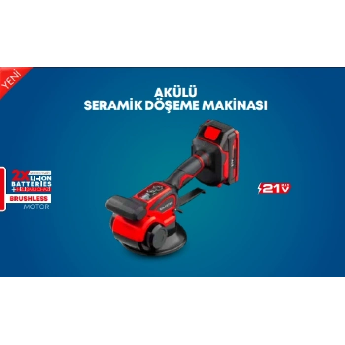 Akülü Seramik Döşeme Makinası 2*2000MAH+1HIZLI ŞARJ STR-1985