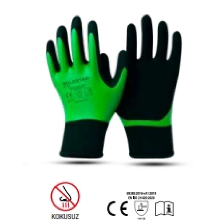 Orjinal Eldiven Yeşil-Siyah 1/2 10 (12 Adet)