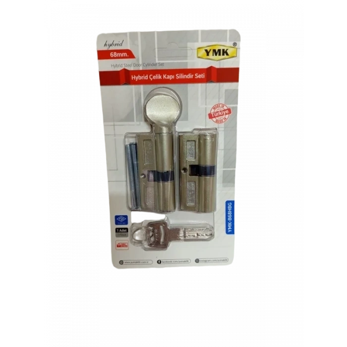 YMK-B68HBG 68MM HİBRİT ÇELİK KAPI SİLİNDİR SETİ